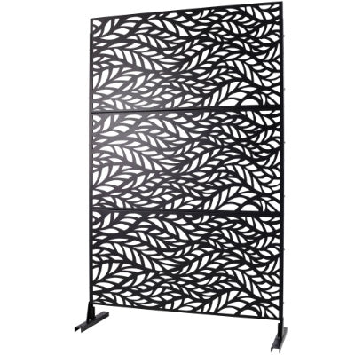 Outdoor Indoor Privacy Screen Metal Privacy Screen 76 Hx48 W Freestanding Decorative Privacy Screen For Deck Balcony Patio, Privacy Fence Panels For Outside Lawn Garden PS110