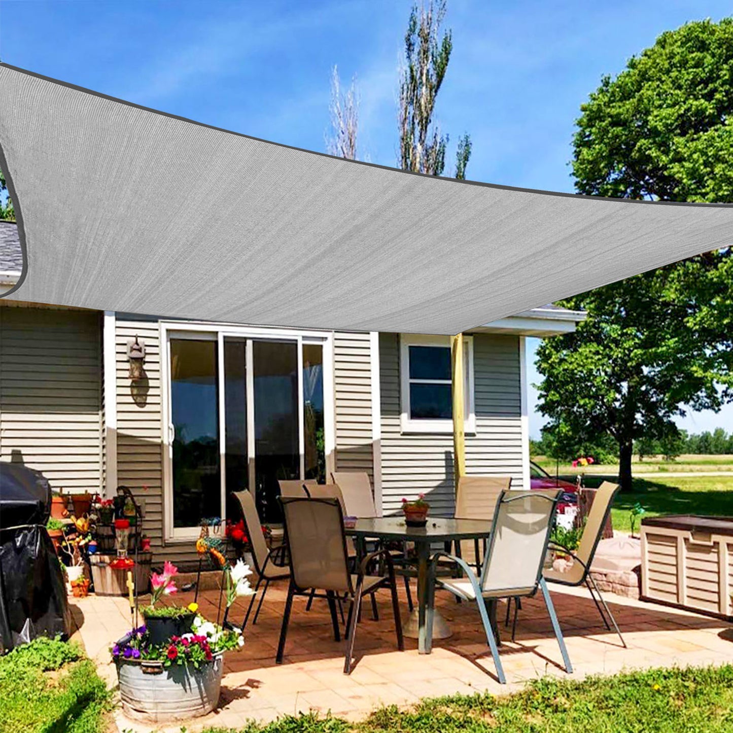 High Density Polyethylene Garden Terrace Sunshade Canopy And Sunshade Curtain