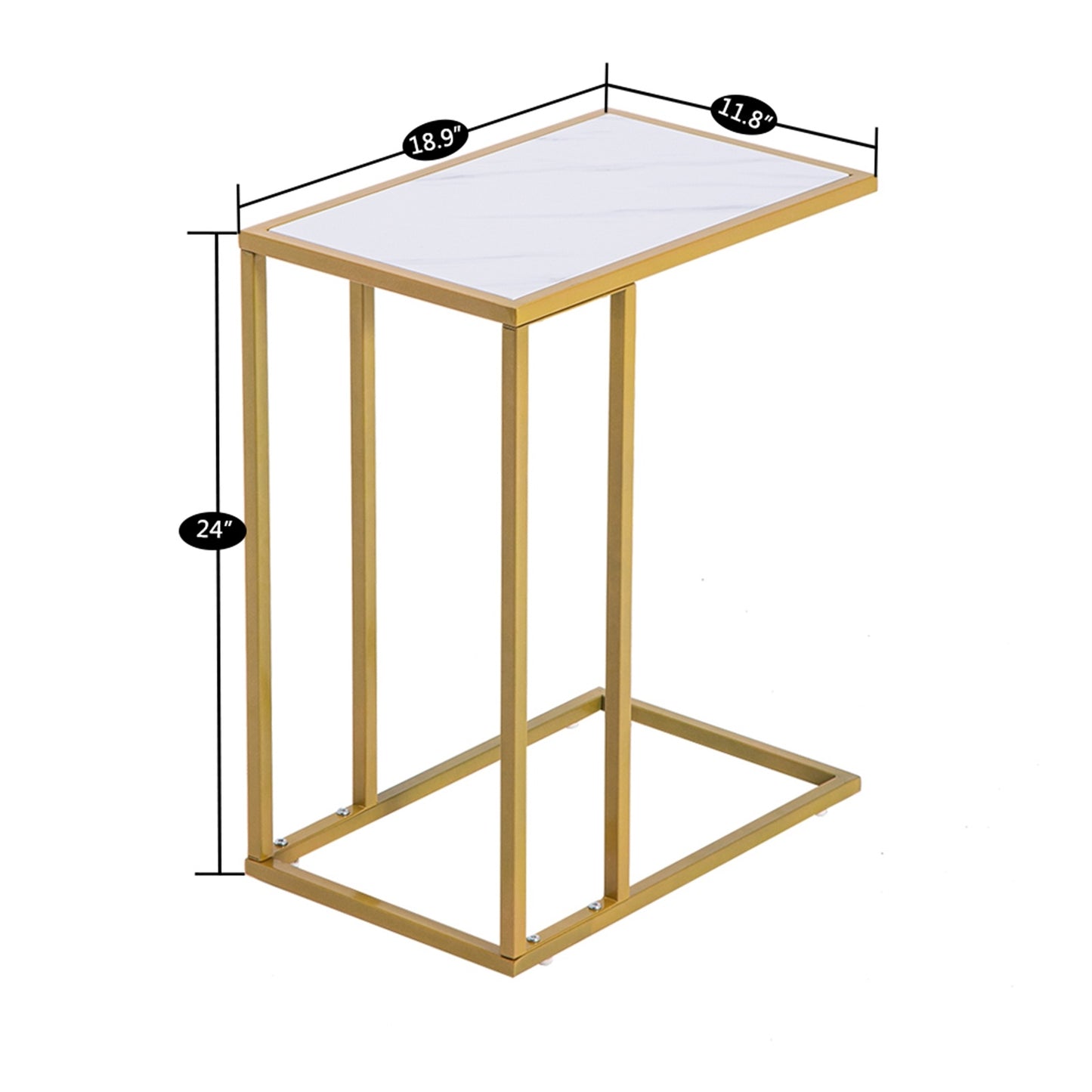 White Marble Collection, Side Table, Lazy Table