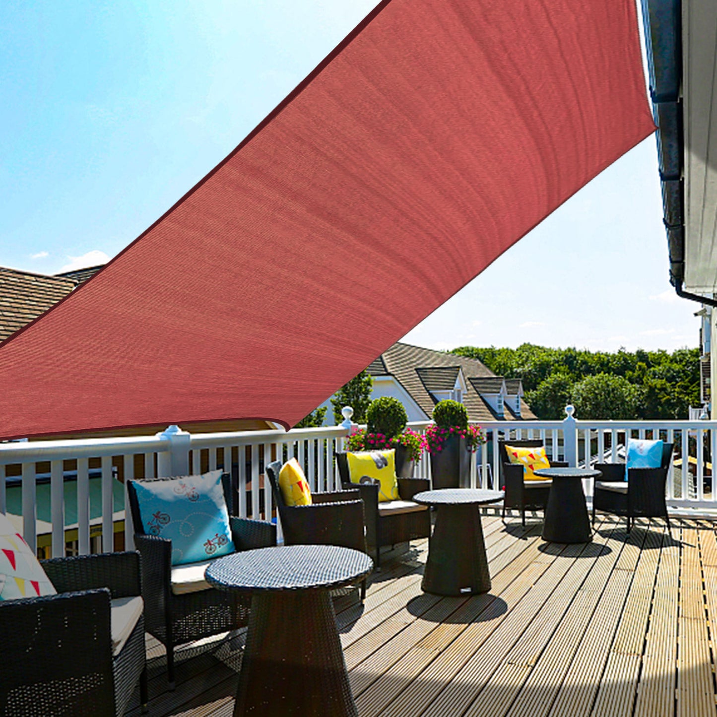 High Density Polyethylene Garden Terrace Sunshade Canopy And Sunshade Curtain