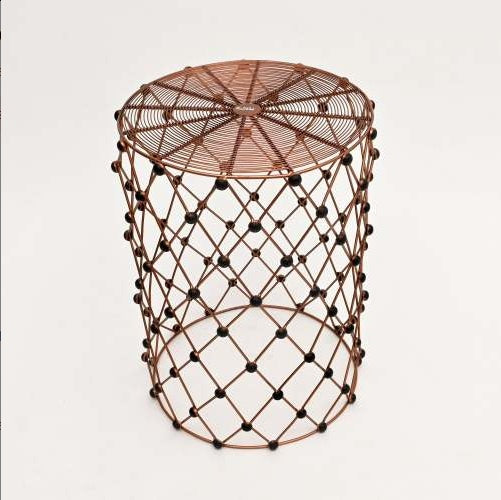 Rustic Charm Wire Nesting Stools Set Of 3 Multi-Use Accent Seats