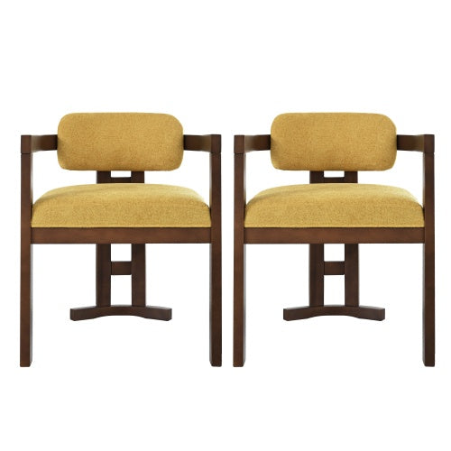 Indoor Upholstered Wood Dining Chair Set Of 2