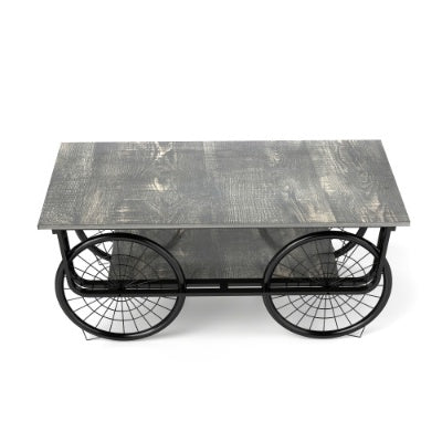 Modern Style Coffee Table Rectangle Coffee Table End Side Table Retro Design Coffee Table With Sturdy Base For Living Room Decor Black