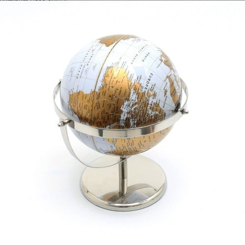 Tabletop Decorative Globe On Aluminum Base-12 H