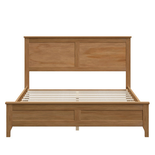 Modern Solid Wood Full Size Platform Bed With Sturdy Wooden Slats Support,No Box Spring Needed, Seadrift