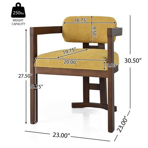 Indoor Upholstered Wood Dining Chair Set Of 2
