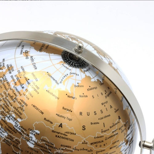 Tabletop Decorative Globe On Aluminum Base-12 H