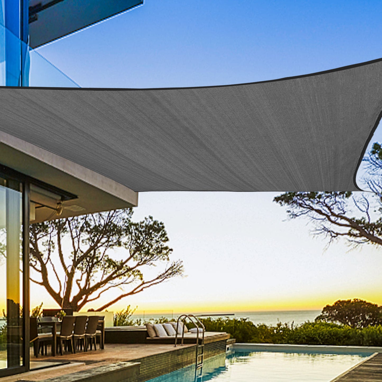 High Density Polyethylene Garden Terrace Sunshade Canopy And Sunshade Curtain