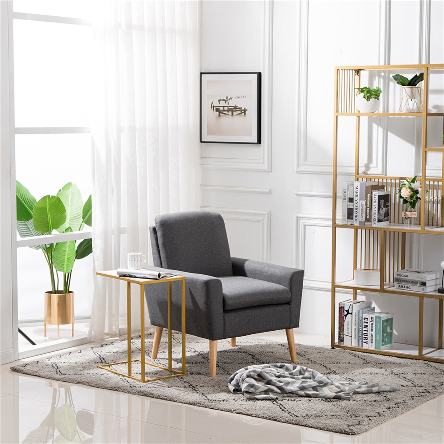White Marble Collection, Side Table, Lazy Table